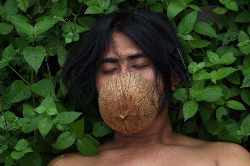 Coconut Shell As A Mask by Rizal Ramdhani, Participant of World Coconut Day 2021 Competition